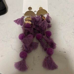Purple earrings